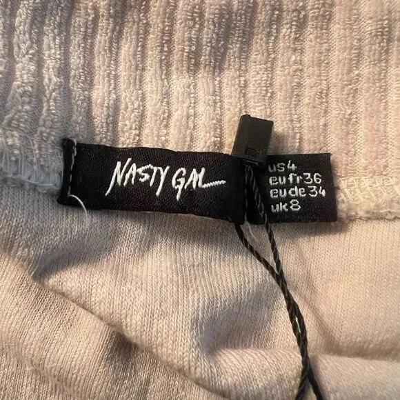 NWT! Nasty gal ribbed 2 piece towel set‎ in stone - Picture 3 of 12